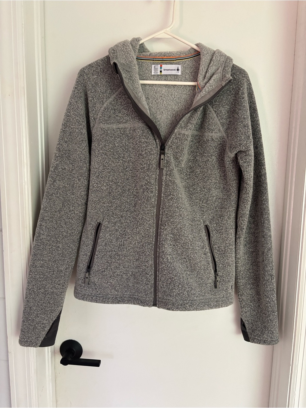 Smartwool Women’s Gray Full-Zip Hooded Fleece Jacket